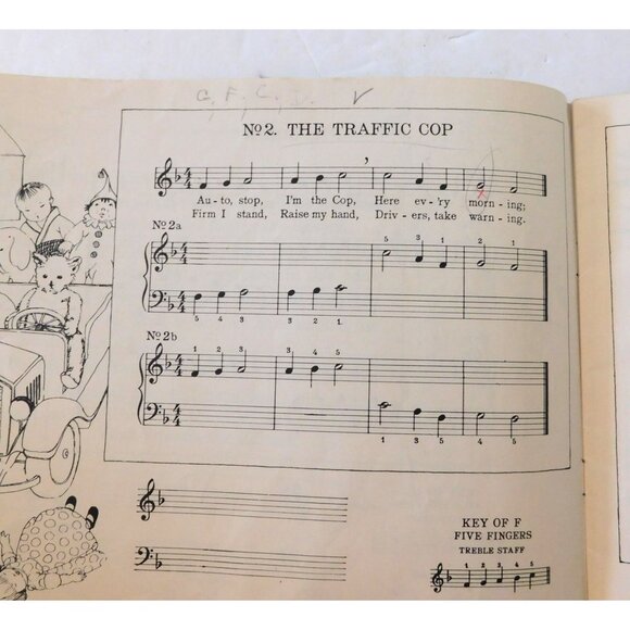 Singing and Playing Beginners Book Of The Oxford Piano Course Copyright 1928 - Picture 4 of 6